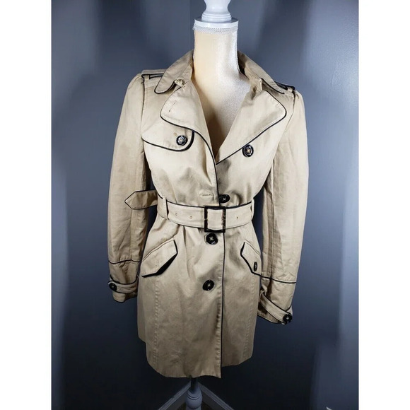 Juicy Couture Jackets & Blazers - Juicy Couture Women's Size XS Belted Trench Coat Khaki